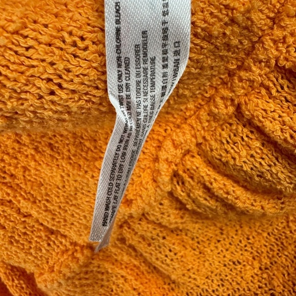 Free People Beach Size Medium Orange Breaking Free One Piece Knit Jumpsuit - Picture 7 of 8